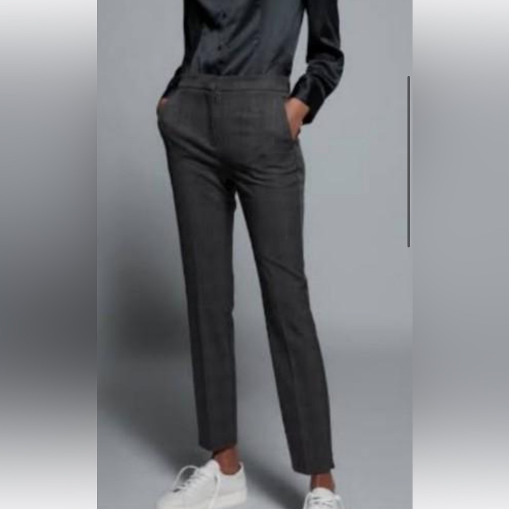 Zara Plaid Trousers with Elastic Waistband